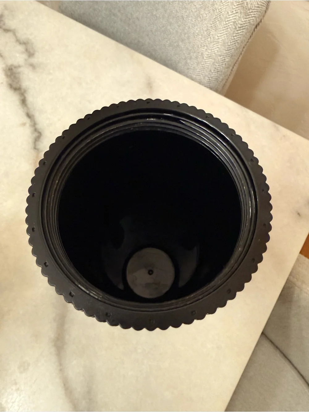 Starbucks glossy striped  Ribbed black Tumbler
